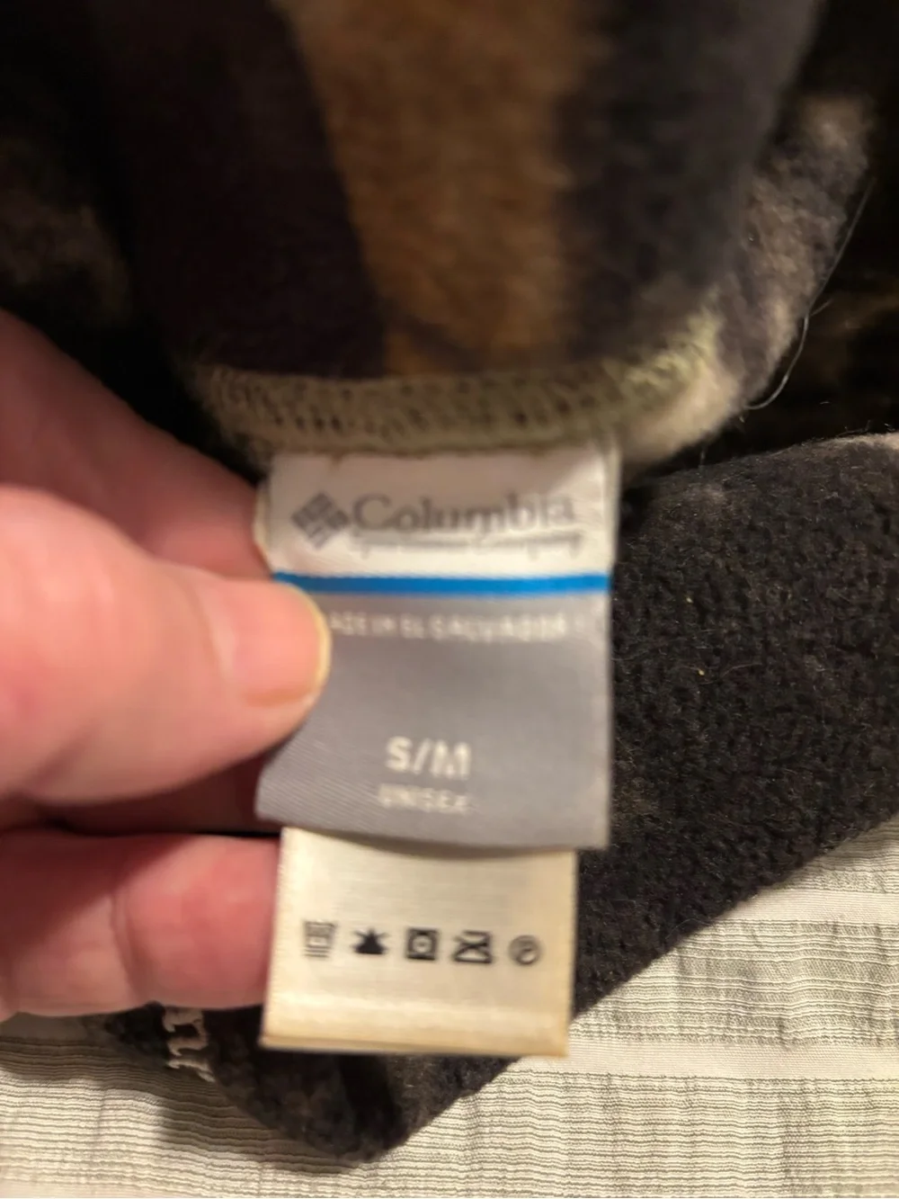 Columbia Black and Brown Fleece Beanie